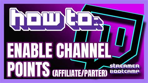 how to activate channel points twitch